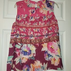 Vineet Bahl‎ X Anthropologie Sleeveless Blouse Women's Size Medium Floral